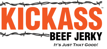 Bold KICKASS in vibrant orange text on a black background for motivation and empowerment.